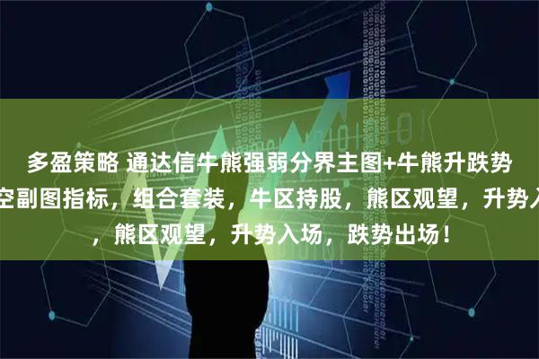 多盈策略 通达信牛熊强弱分界主图+牛熊升跌势力副图+牛股多空副图指标，组合套装，牛区持股，熊区观望，升势入场，跌势出场！